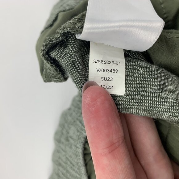 Athleta Aspen Olive Linen Bermuda Short 4 - Picture 6 of 7